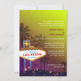 Niedliche Einzigartige Viva Las Vegas Hochzeit Einladung