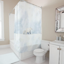 Niedliche Eisbären Duschvorhang