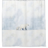 Niedliche Eisbären Duschvorhang (Vorderseite)