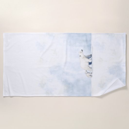 Niedliche Eisbären Strandtuch (Vorderseite)