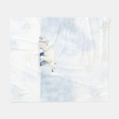 Niedliche Eisbärenfamilie Fleecedecke (Vorderseite (Horizontal))