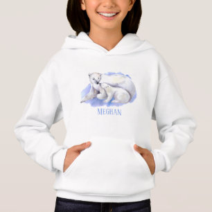 niedliche Eisbärenliebhaber tragen ihren Namen Hoodie
