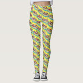 Niedliche Eiscreme Banana Split Leggings (Vorderseite)