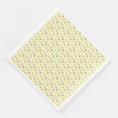 Niedliche Eiscreme bindet Popsikel-Eisblöcke auf G Serviette (Ecke)