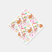 Niedliche Eiscreme Candy Donut Candyland Kindergeb Serviette (Ecke)