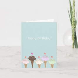 Niedliche Eiscreme Cone Happy Birthday