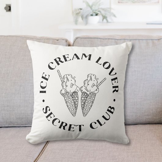 Niedliche Eiscreme Cone Lover Kinder Kinderzimmer Kissen