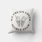 Niedliche Eiscreme Cone Lover Kinder Kinderzimmer Kissen (Rückseite)