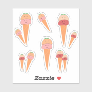 Niedliche Eiscreme-Cone-Vinyl-Aufkleber Aufkleber
