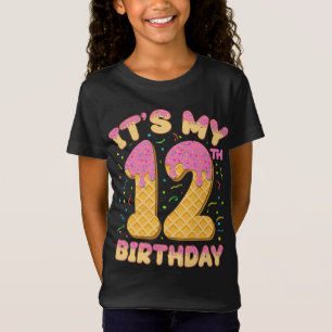 Niedliche Eiscreme Es ist mein 12. Geburtstag 12 J T-Shirt