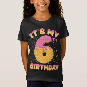 Niedliche Eiscreme Es ist mein 6. Geburtstag 6 Jah T-Shirt