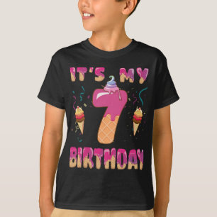 Niedliche Eiscreme Es ist mein 7. Geburtstag Sweet T-Shirt