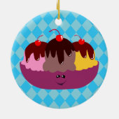 Niedliche Eiscreme Keramik Ornament (Hinten)