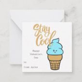 Niedliche Eiscreme Kinder im Klassenzimmer Valenti Mitteilungskarte (Vorderseite)