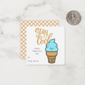 Niedliche Eiscreme Kinder im Klassenzimmer Valenti Mitteilungskarte (Vorderseite/Rückseite Beispiel)