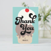 Niedliche Eiscreme-Kone Dankeschön-Karte Dankeskarte (Stehend Vorderseite)