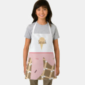 Niedliche Eiscreme Kone Melken Rosa Sprinklen Rosa Schürze (Insitu)