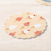 Niedliche Eiscreme-Kone mit Sprinklermuster Untersetzer (angewinkelt)