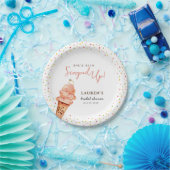 Niedliche Eiscreme mit Sprinklen-Brautparty Pappteller (Party)