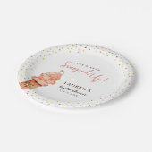 Niedliche Eiscreme mit Sprinklen-Brautparty Pappteller (Schrägansicht)