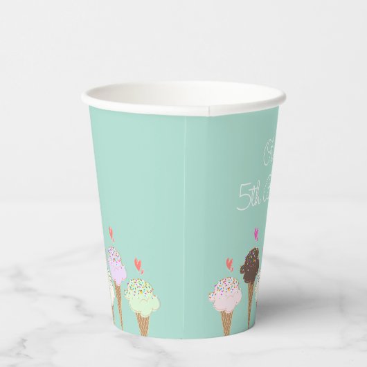 Niedliche Eiscreme Pappbecher (Rechts)