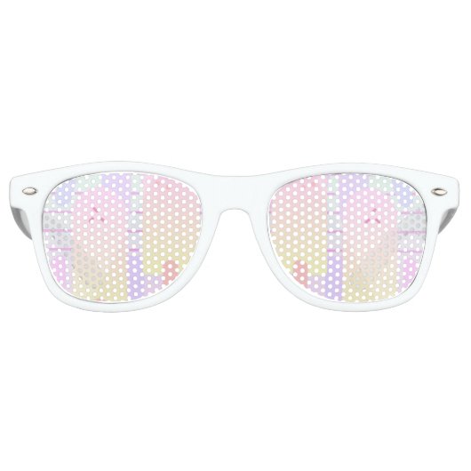 Niedliche Eiscreme Pastel Summer Ombré Partybrille (Vorderseite)