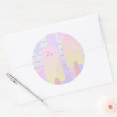 Niedliche Eiscreme Pastel Summer Ombré Runder Aufkleber (Umschlag)