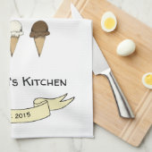 Niedliche Eiscreme Persönliche Küche Geschirrtuch (Viertel Falte)