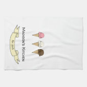 Niedliche Eiscreme Persönliche Küche Geschirrtuch (Horizontal)