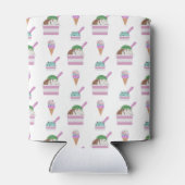 Niedliche Eiscreme Sommermuster Monogramm Dosenkühler (Rückseite)