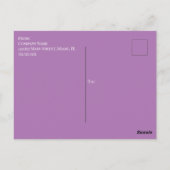 Niedliche Eiscreme Sozialer Flyer Einladung Lila Postkarte (Rückseite)