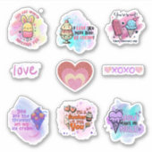 Niedliche Eiscreme-Spaß-Klassenzimmer Aufkleber (Vorderseite)