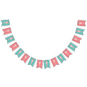 Niedliche Eiscreme Sundae Pink Pastel Sprinkles Wimpelkette (Alle)