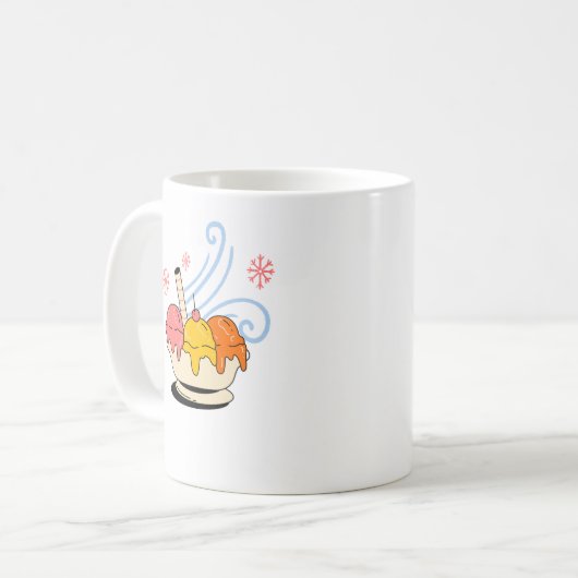 Niedliche Eiscreme-Tasse Kaffeetasse (Vorderseite Links)