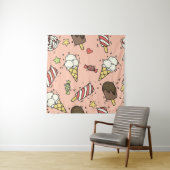 Niedliche Eiscreme und Lollipops: Nahtlos Wandteppich (Beispiel)