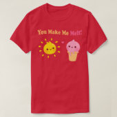 Niedliche Eiscreme und Sonne, die Sie mir zu Melt T-Shirt (Design vorne)