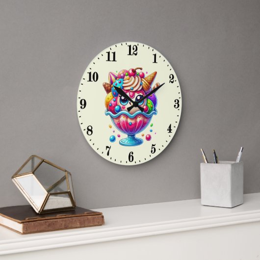Niedliche Eisfreunde Große Wanduhr (Büro)
