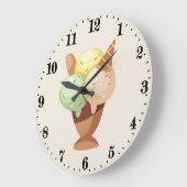Niedliche Eisfreunde Große Wanduhr (Winkel)