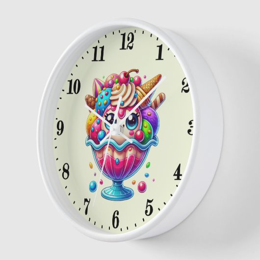 Niedliche Eisfreunde Uhr (Winkel)