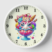 Niedliche Eisfreunde Uhr (Vorderseite)