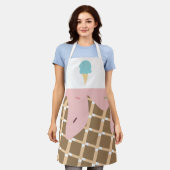 Niedliche Eiskremsknochen Melzen rosa Sprinklen Schürze (Getragen)