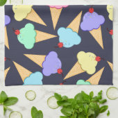 Niedliche Eislaufkonen Handtuch (Gefaltet)