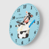 niedliche Eiszeit Kuh Große Wanduhr (Winkel)