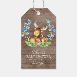 Niedliche Elch Baby Dusche Gefallen Tag Geschenkanhänger