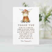 Niedliche Elch Wasserfarbe Kinderdusche Danke Kart (Stehend Vorderseite)