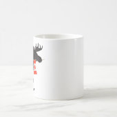 Niedliche Elche mit kanadischer Flagge  Kaffeetasse (Mittel)