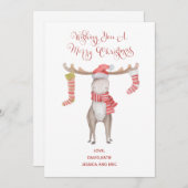 Niedliche Elchweihe Feiertagskarte (Vorne/Hinten)