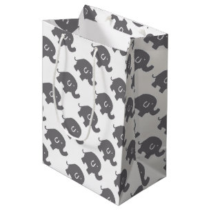 Niedliche Elefant-Baby-Duschen-Geschenk-Tasche Mittlere Geschenktüte