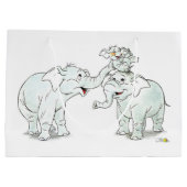 niedliche elefant Familie Große Geschenktüte (Rückseite)