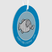 Niedliche Elefant-Fisch-Szene mit Koralle Ornament (Vorderseite)